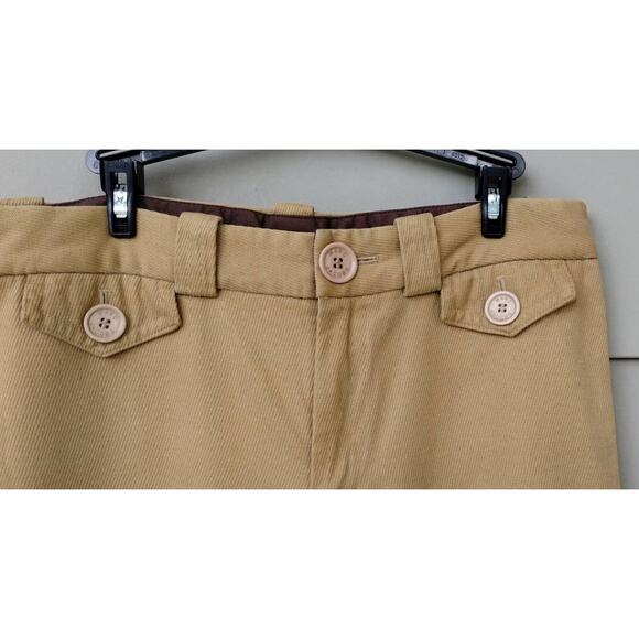 Marc Jacobs Wide Leg Cuffed Corduroy Tan Pants Size 10 - Cotton, flap pockets. - Picture 5 of 9